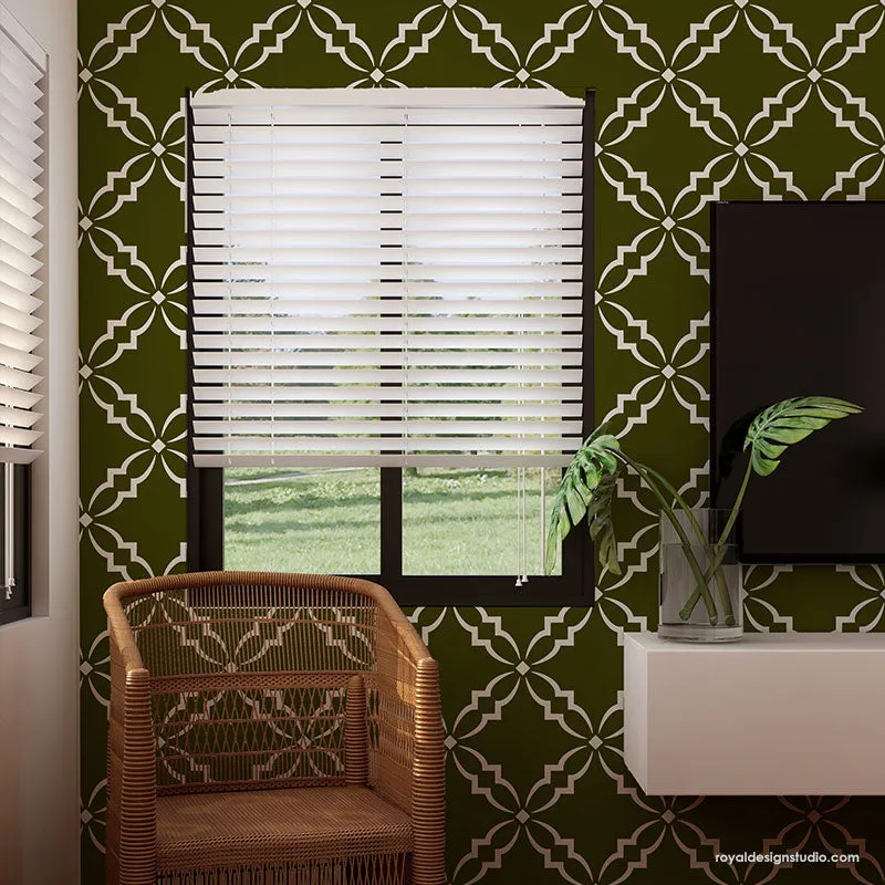 Adeline Trellis Wall Stencil