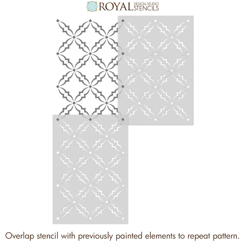 Adeline Trellis Wall Stencil