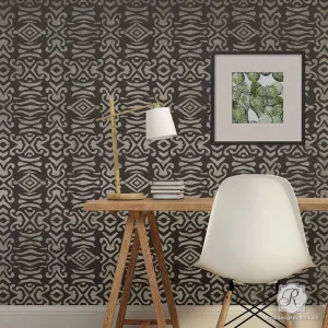 Adisa Tribal Wall Stencil