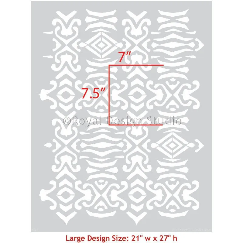 Adisa Tribal Wall Stencil