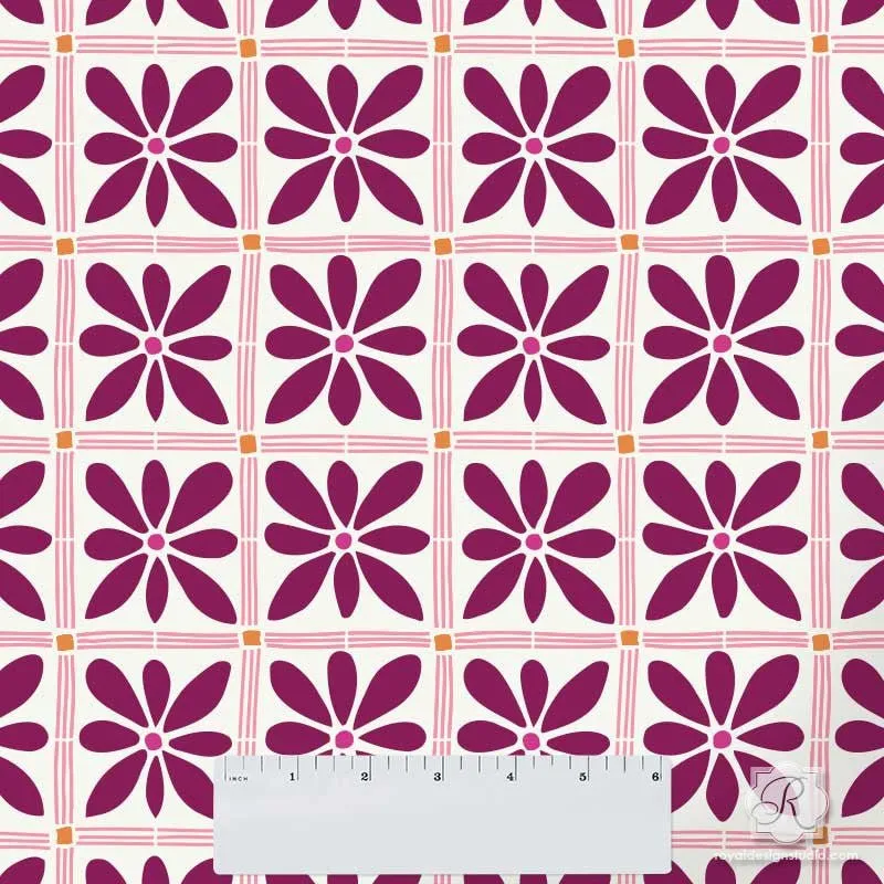 African Flower Craft Stencil
