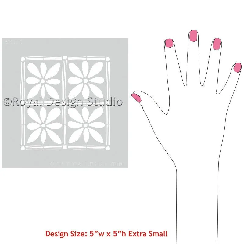 African Flower Craft Stencil