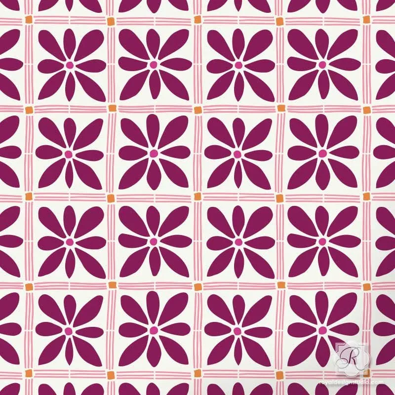 African Flower Craft Stencil