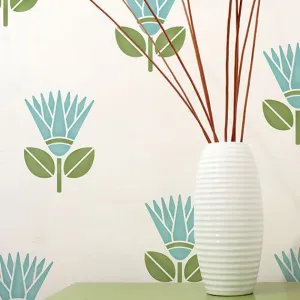 African Protea Flower Wall Art Stencil