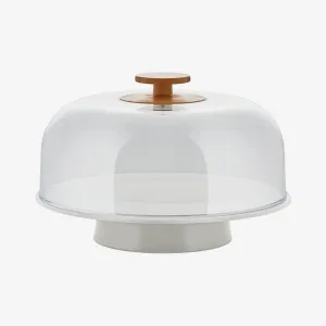 Alessi | Mattina Cake Stand with Dome - Warm Grey
