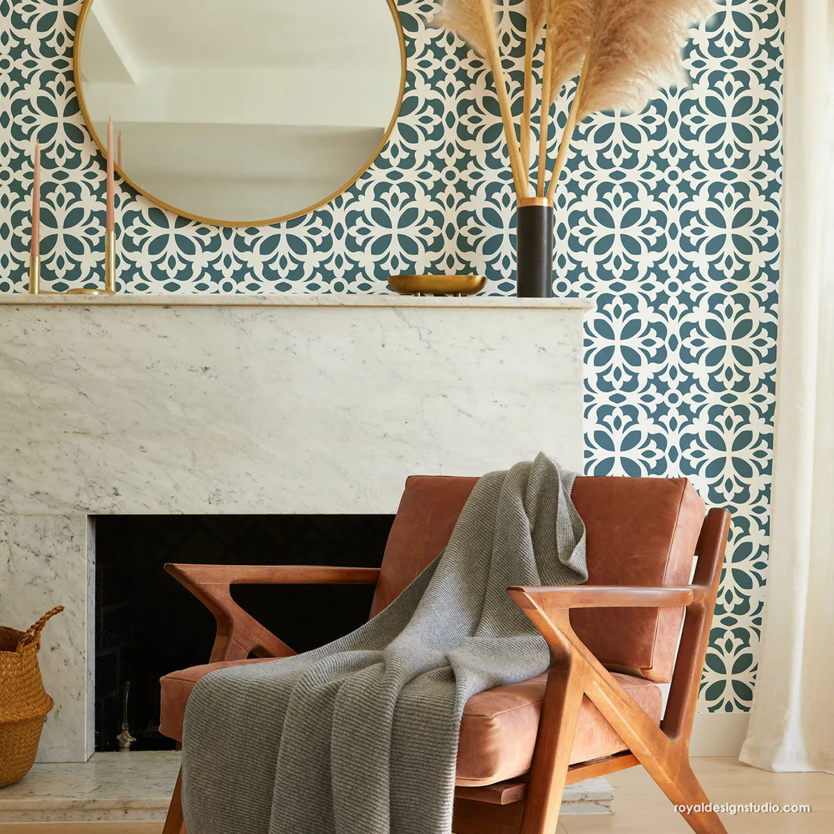 Alicante Allover Tile Stencil