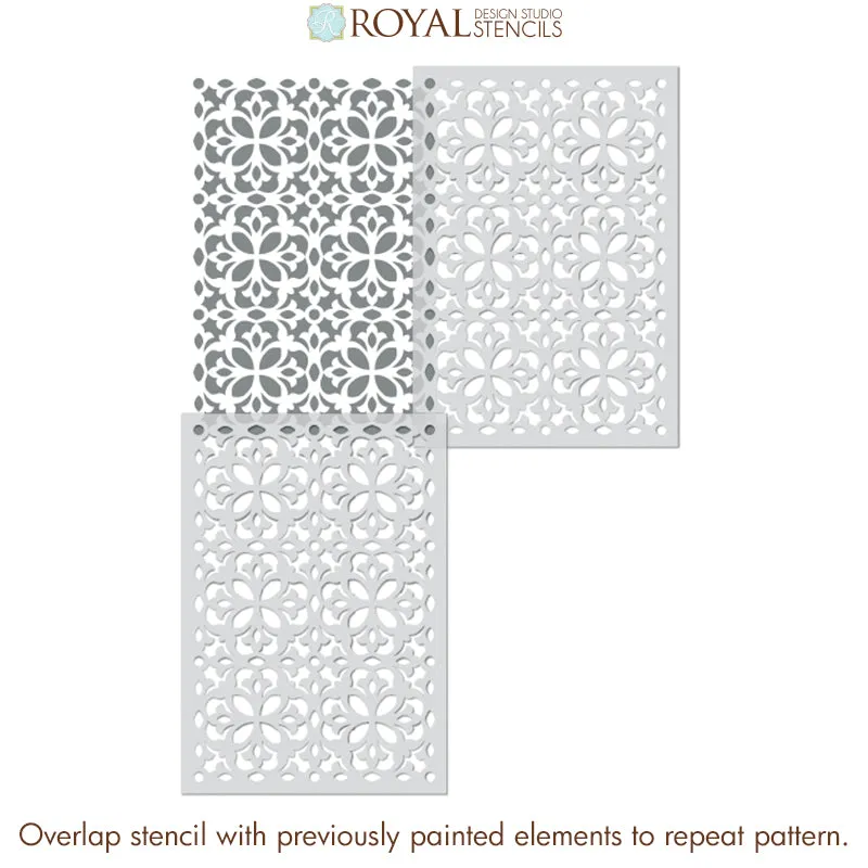 Alicante Allover Tile Stencil
