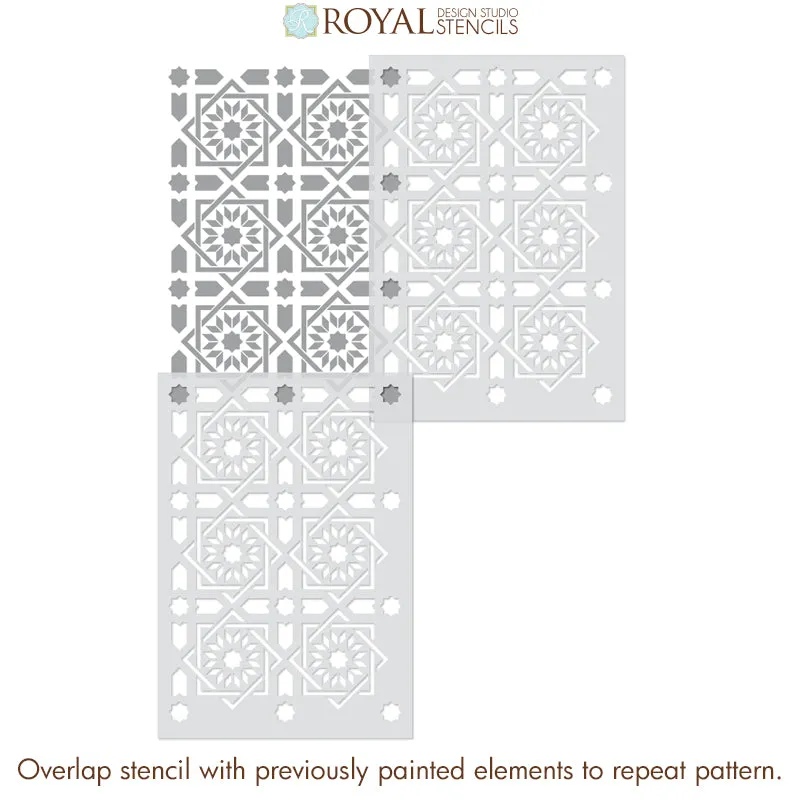 Almeria Allover Tile Stencil