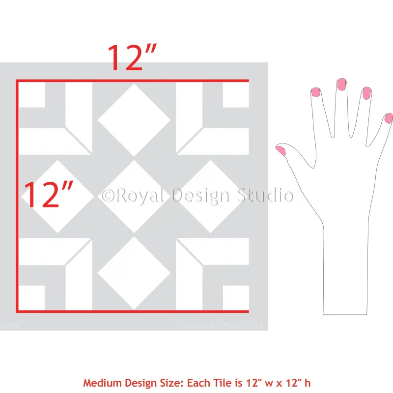 Alonzo Tile Stencil