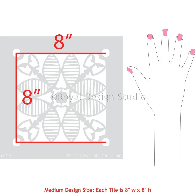 Amaranth Tile Stencil
