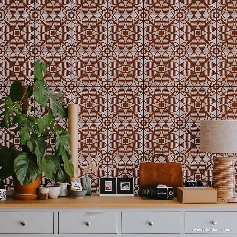 Amaranth Tile Stencil