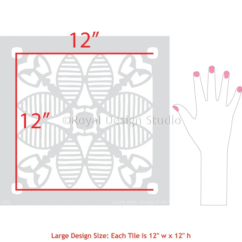 Amaranth Tile Stencil
