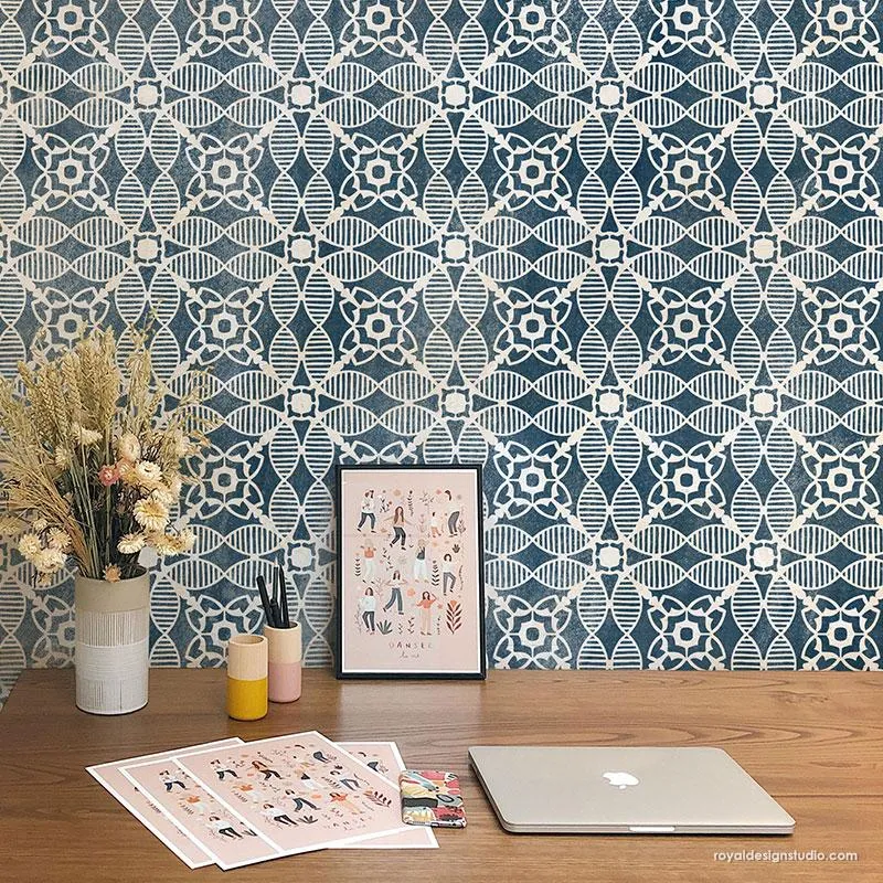 Amaranth Tile Stencil