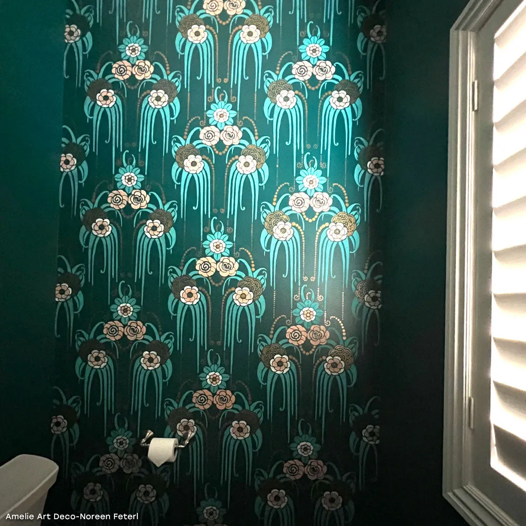 Amelie Floral Deco Wall Stencil
