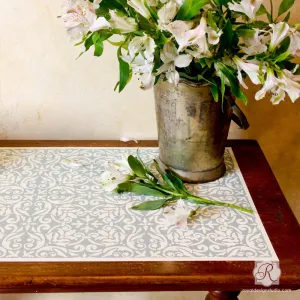 Anastasia Damask Tile Furniture Stencil