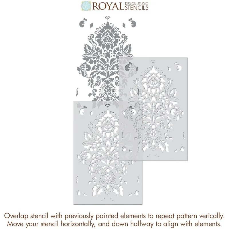 Antoinette Damask Wall Stencil