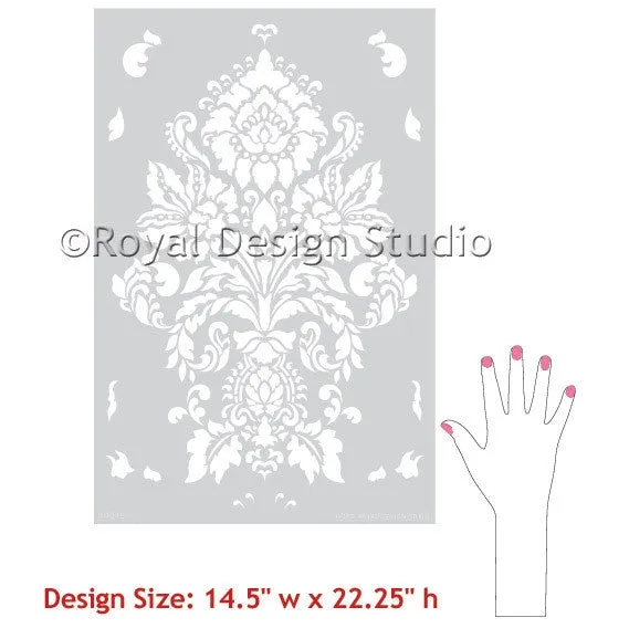 Antoinette Damask Wall Stencil