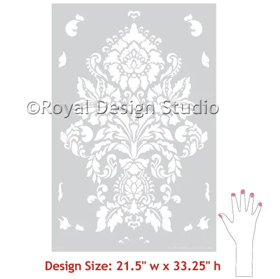 Antoinette Damask Wall Stencil