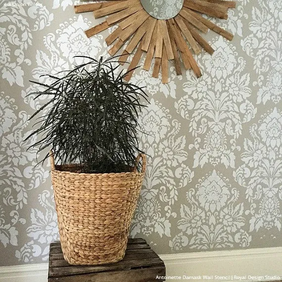 Antoinette Damask Wall Stencil