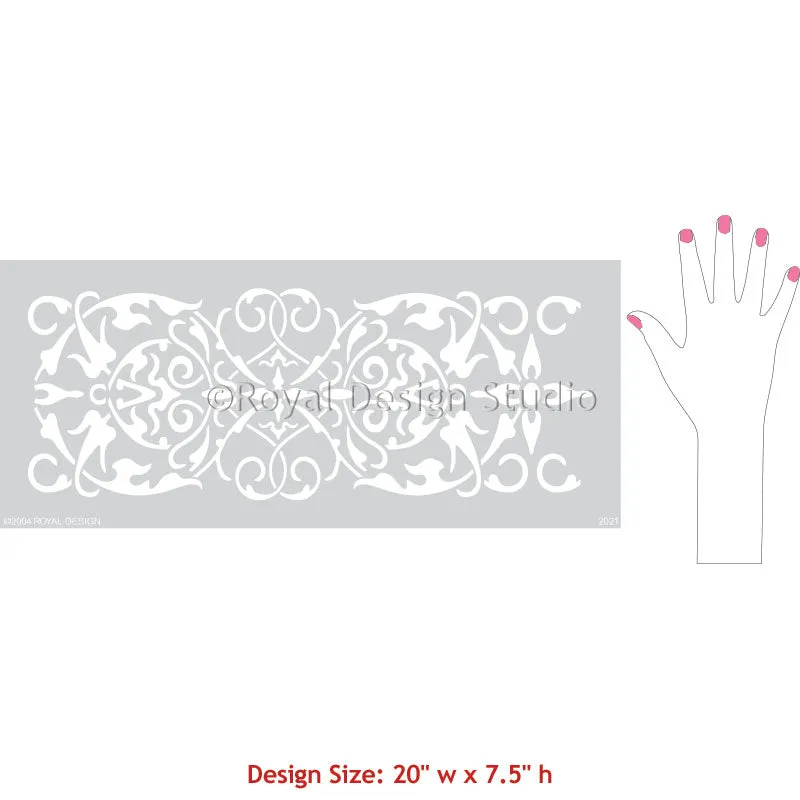 Arabesque Border Stencil