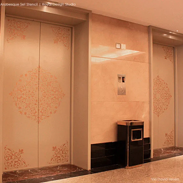 Arabesque Ceiling Medallion Stencil