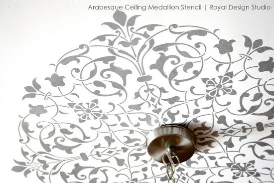 Arabesque Ceiling Medallion Stencil