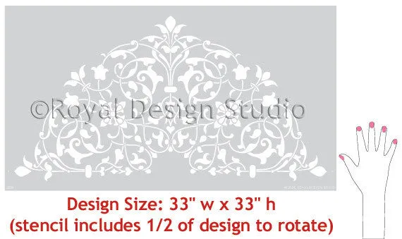 Arabesque Ceiling Medallion Stencil
