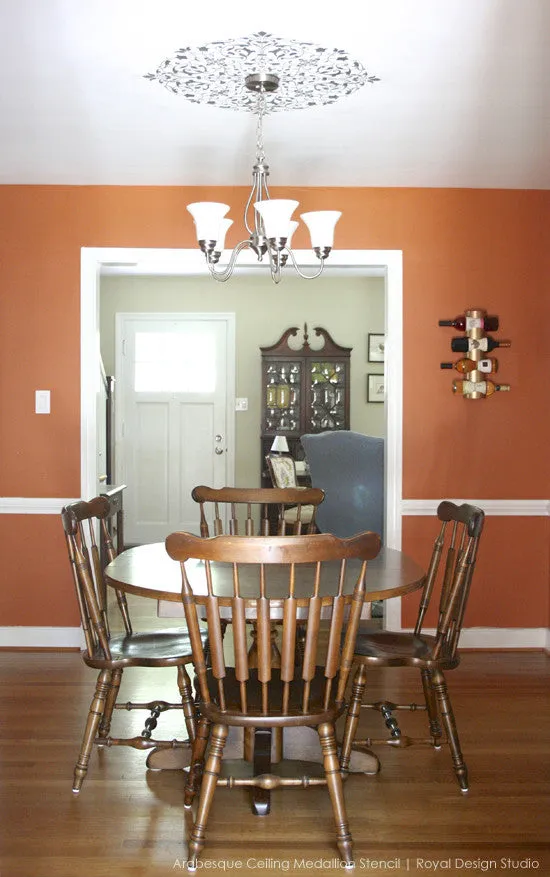 Arabesque Ceiling Medallion Stencil