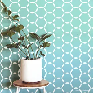 Around in Circles Allover Tile Stencil