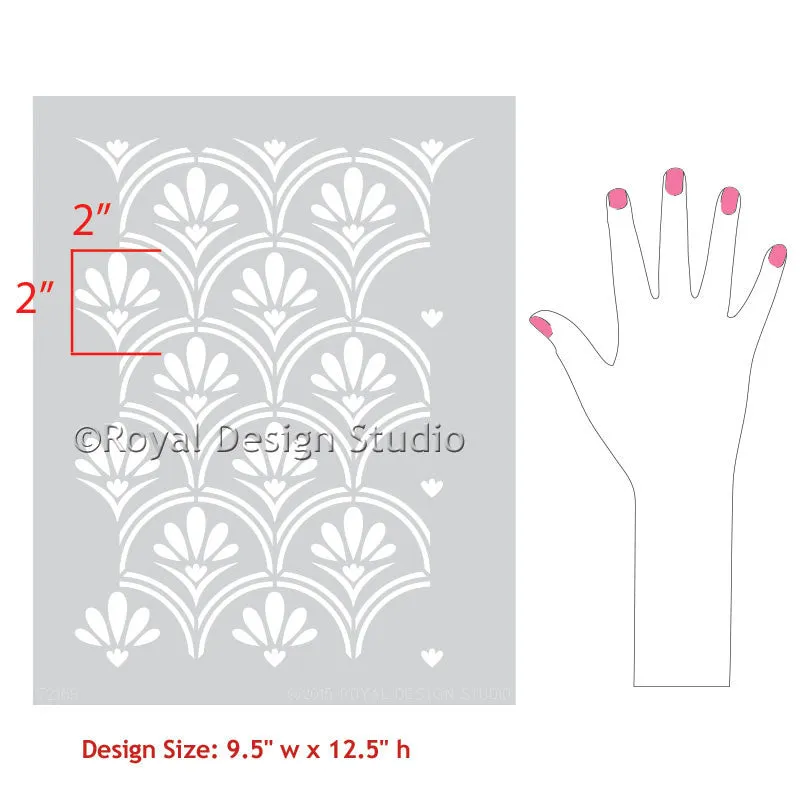 Art Deco Fanfare Raven   Lily Furniture Stencil
