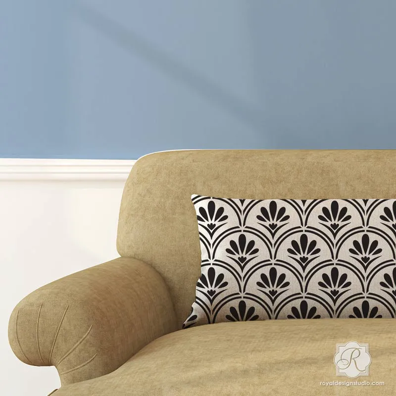 Art Deco Fanfare Raven   Lily Furniture Stencil