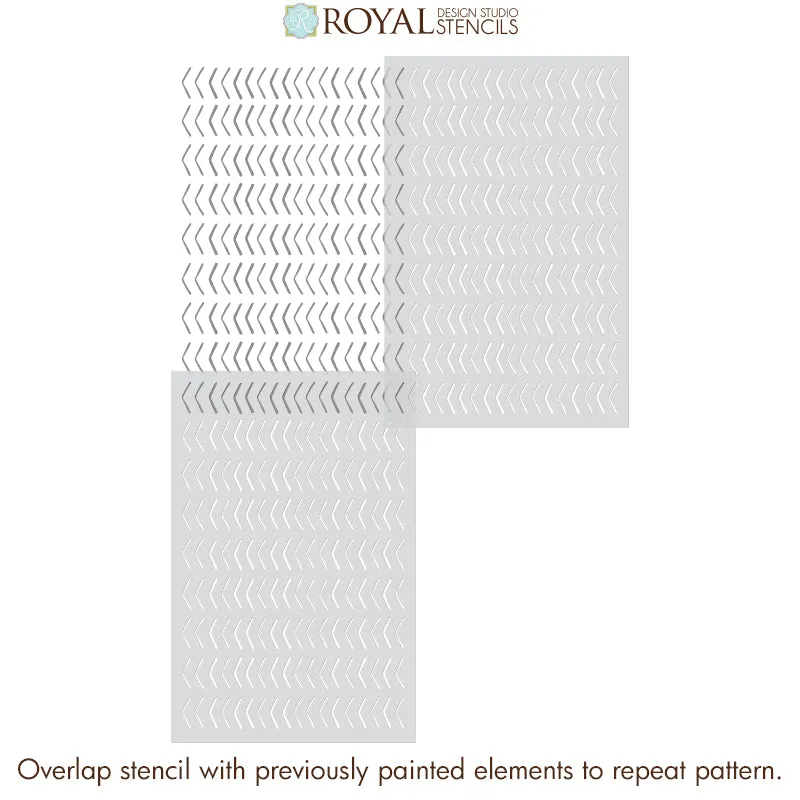 Ashanti Arrow Allover Wall Stencil
