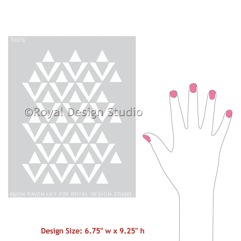 Asmir Triangle Raven   Lily Furniture Stencil
