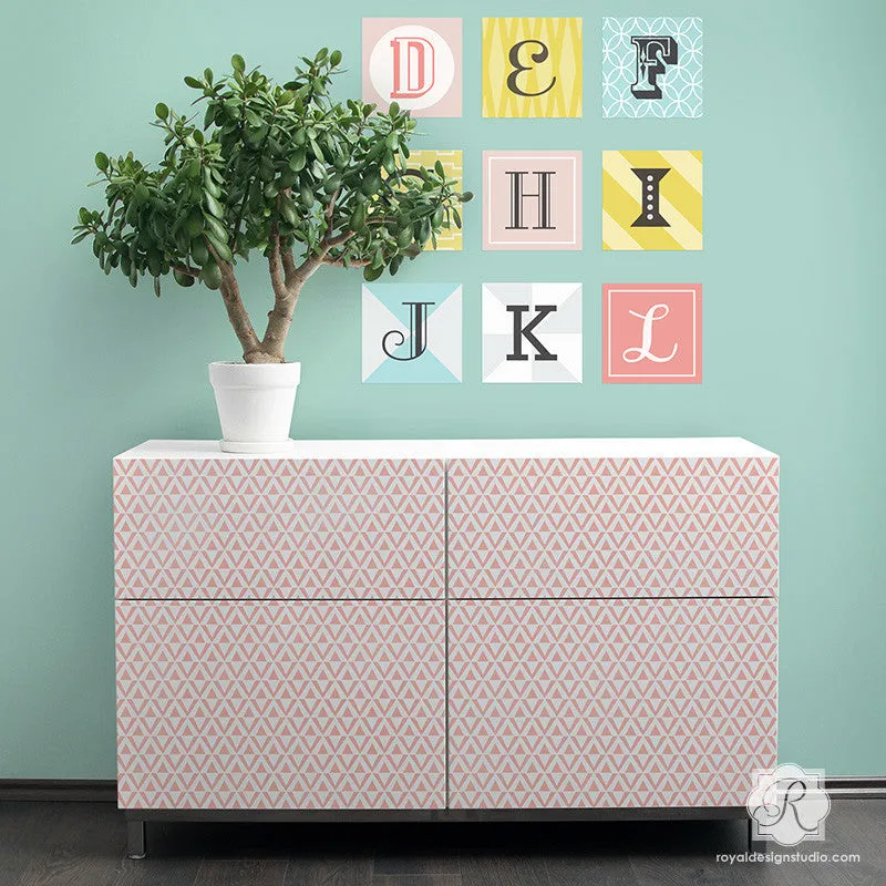 Asmir Triangle Raven   Lily Furniture Stencil