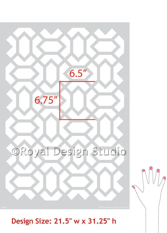 Atlas Allover Moroccan Wall Stencil