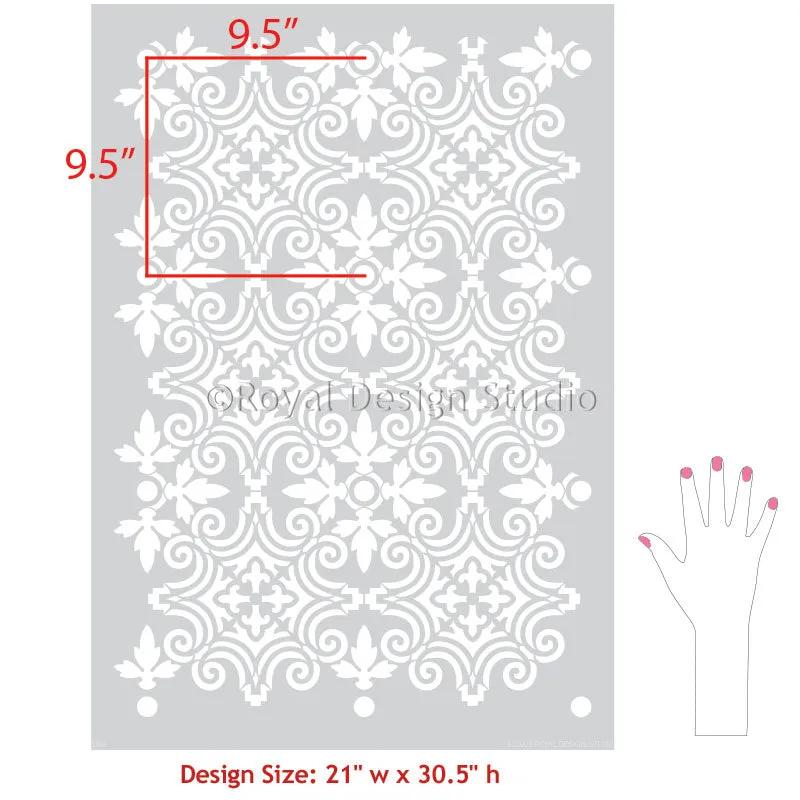 Augusta Tile Allover Stencil