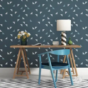 Aztec Triangles Raven   Lily Wall Stencil