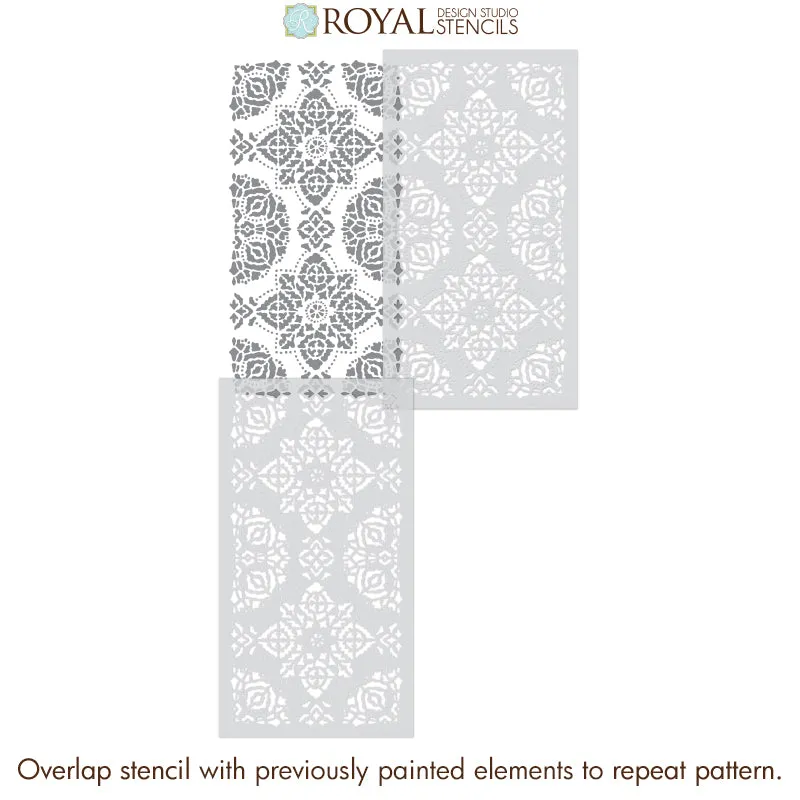 Bagru Block Print Allover Wall Stencil