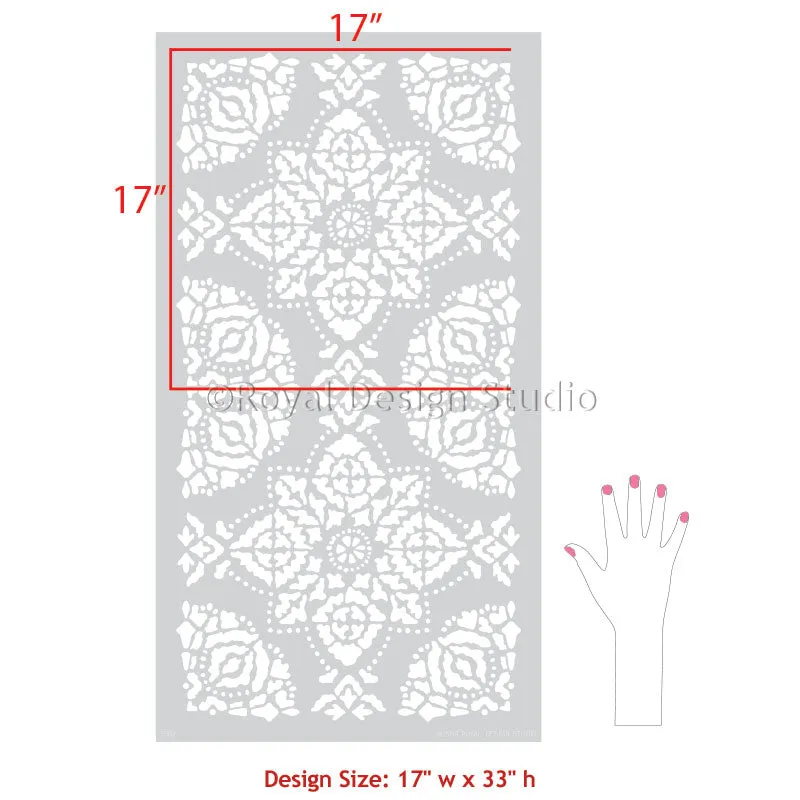 Bagru Block Print Allover Wall Stencil