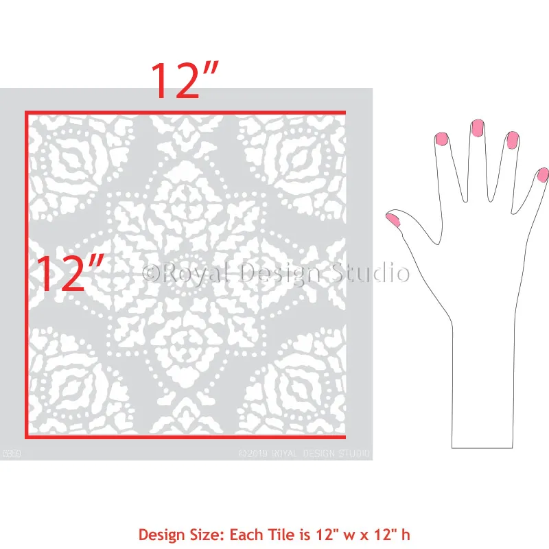 Bagru Block Print Tile Stencil