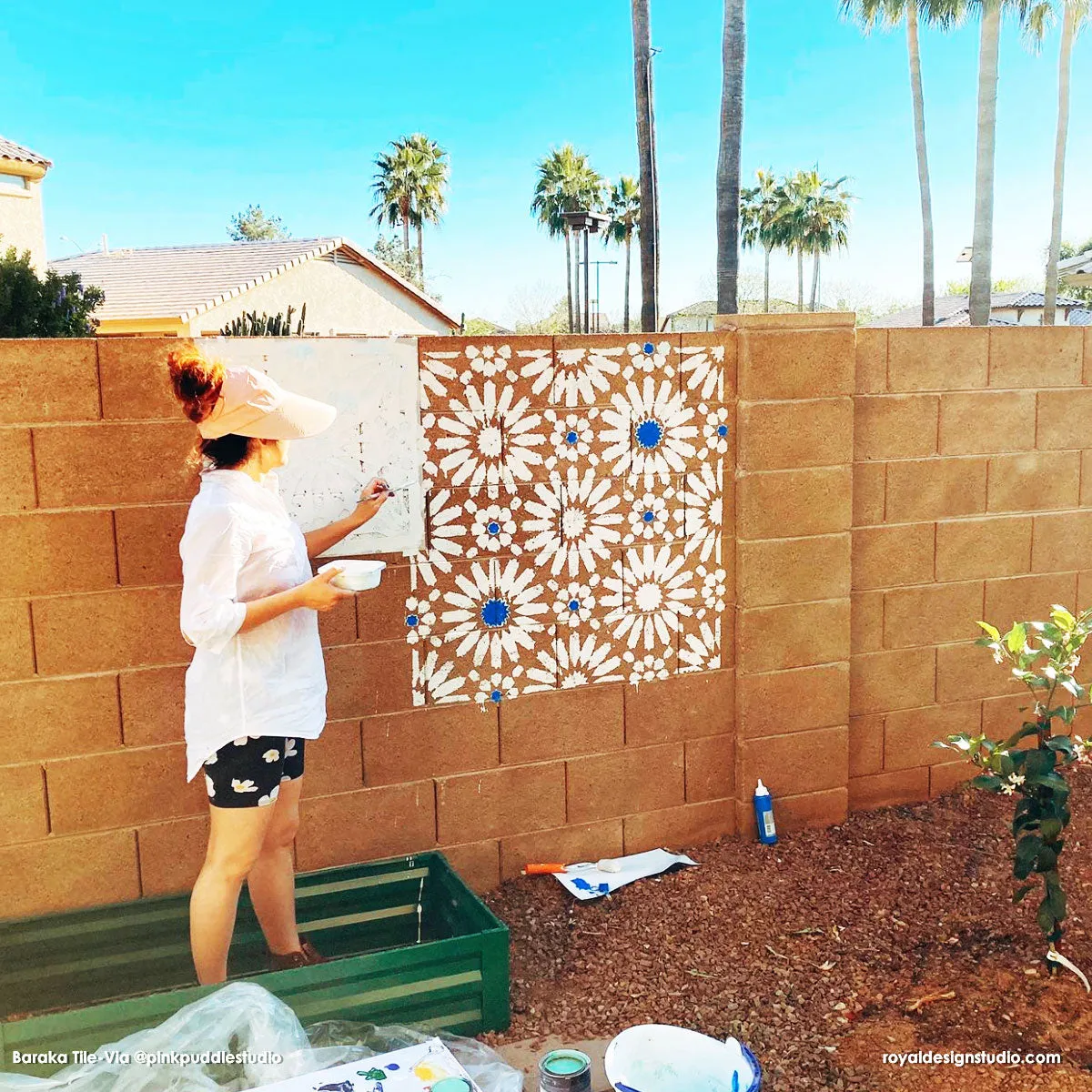 Baraka Tile Allover Stencil
