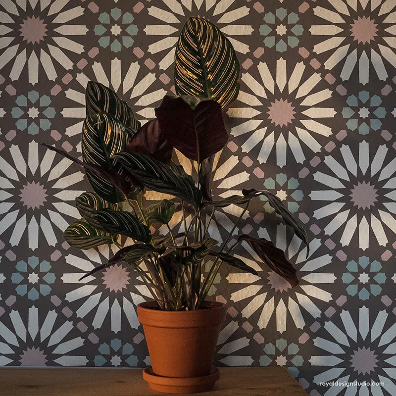 Baraka Tile Allover Stencil