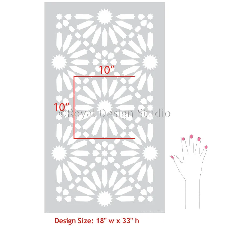 Baraka Tile Allover Stencil