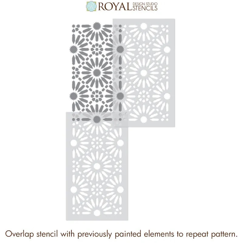 Baraka Tile Allover Stencil
