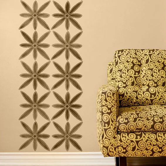 Barka Flower Wall Stencil