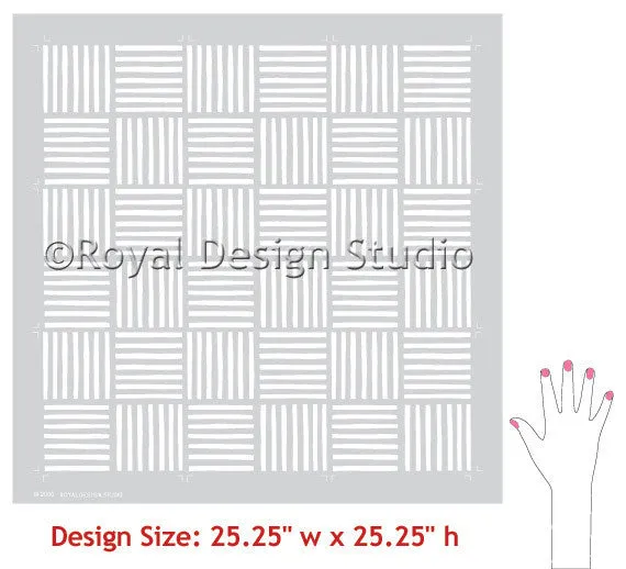Basketweave Stencil