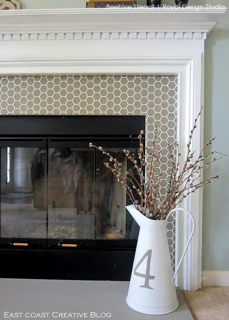 Bee Hive Hexagon Stencil