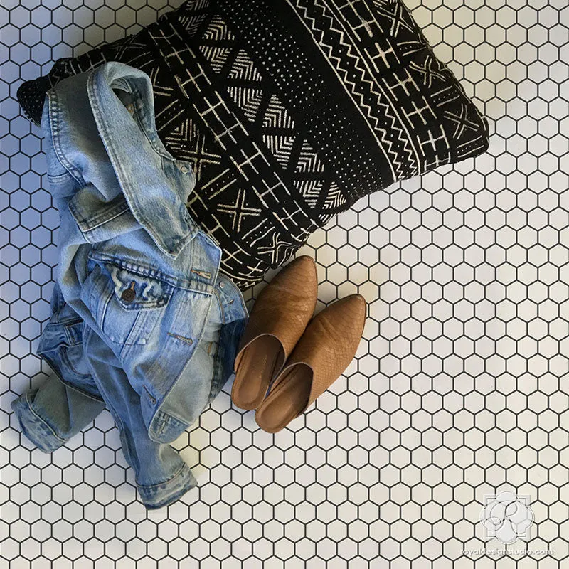 Bee Hive Hexagon Stencil