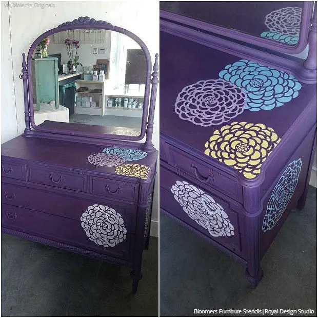 Bloomers Furniture Stencil Set