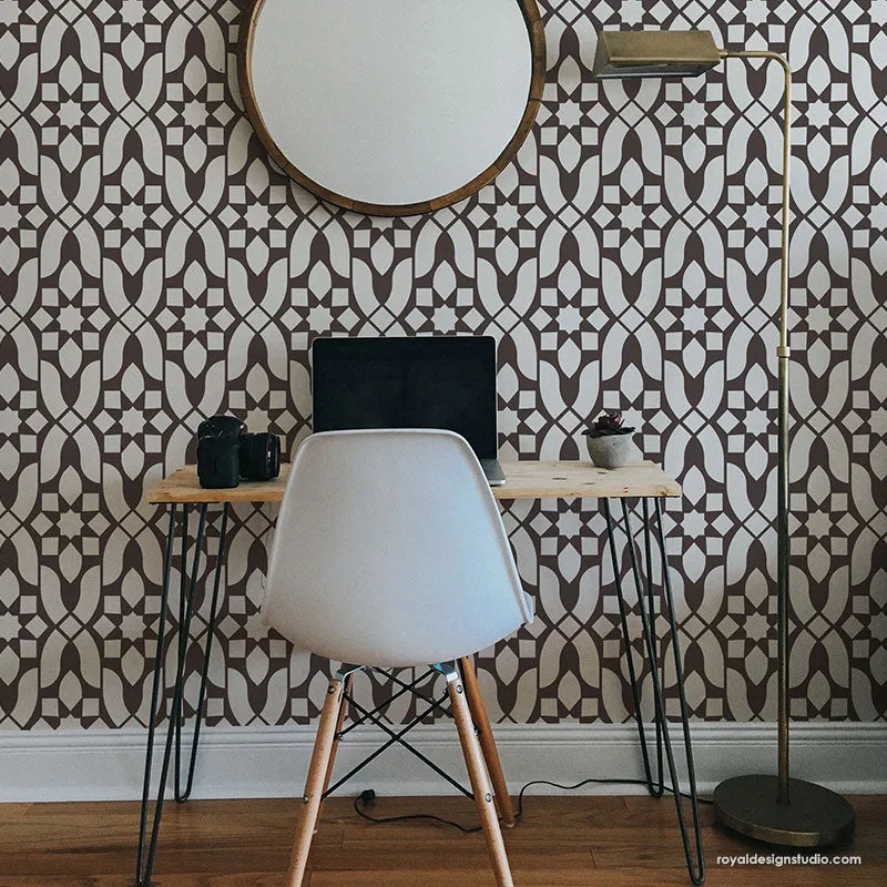 Blythe Trellis Wall Stencil